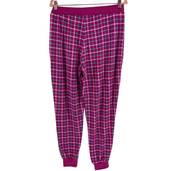 NWOT Muk Luks Women's Size Large Fuchsia Long-Sleeved Top & Plaid Pants … - Picture 5 of 8